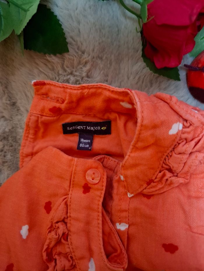 Robe orange à motifs nuages - 18 mois - Sergent Major - photo numéro 5