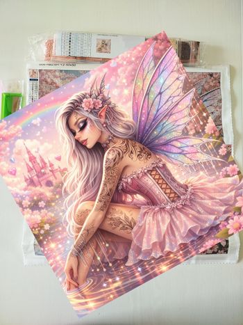 Diamond painting univers fantastique punk fée girly #C080