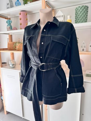Veste en jeans noire