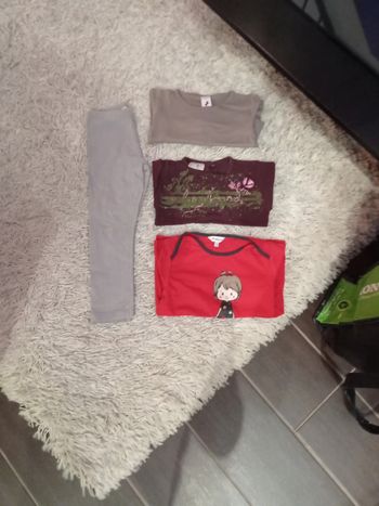 Lot de 3sweats manche longue et 1 legging