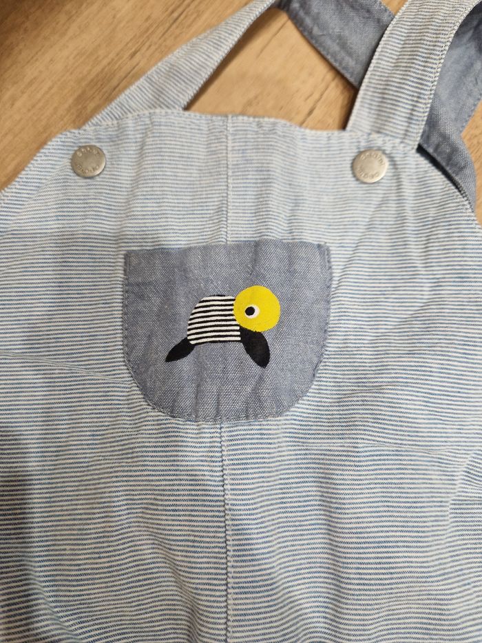 Salopette avec body à col 9 mois - photo numéro 2