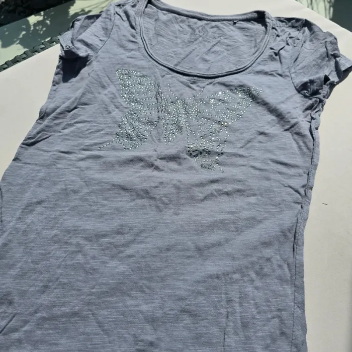 Tee shirt papillon strass camaïeu xs