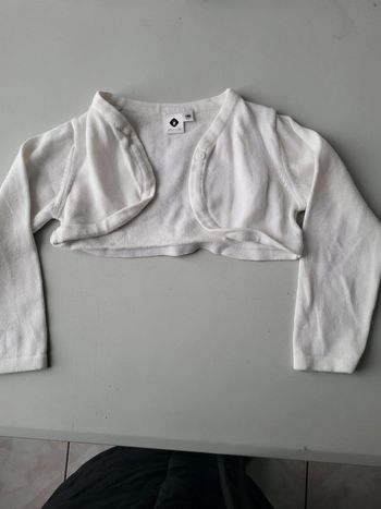 Gilet bolero blanc 18 mois
