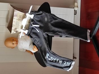 Bas de jogging fille 6 ans – molleton doublé – Reine des Neiges gris