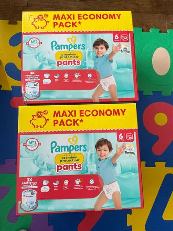 Vents pack 2 cartons Pampers taille 6 harmonie  pants