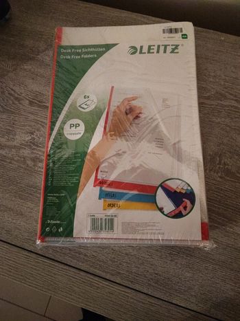 Pack de 10 fardes leitz 6 feuilles par farde neuf emballé !