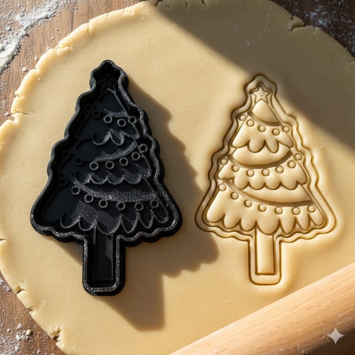 Emporte-pièce sapin de Noël 8 cm pour biscuits et sablés décorés