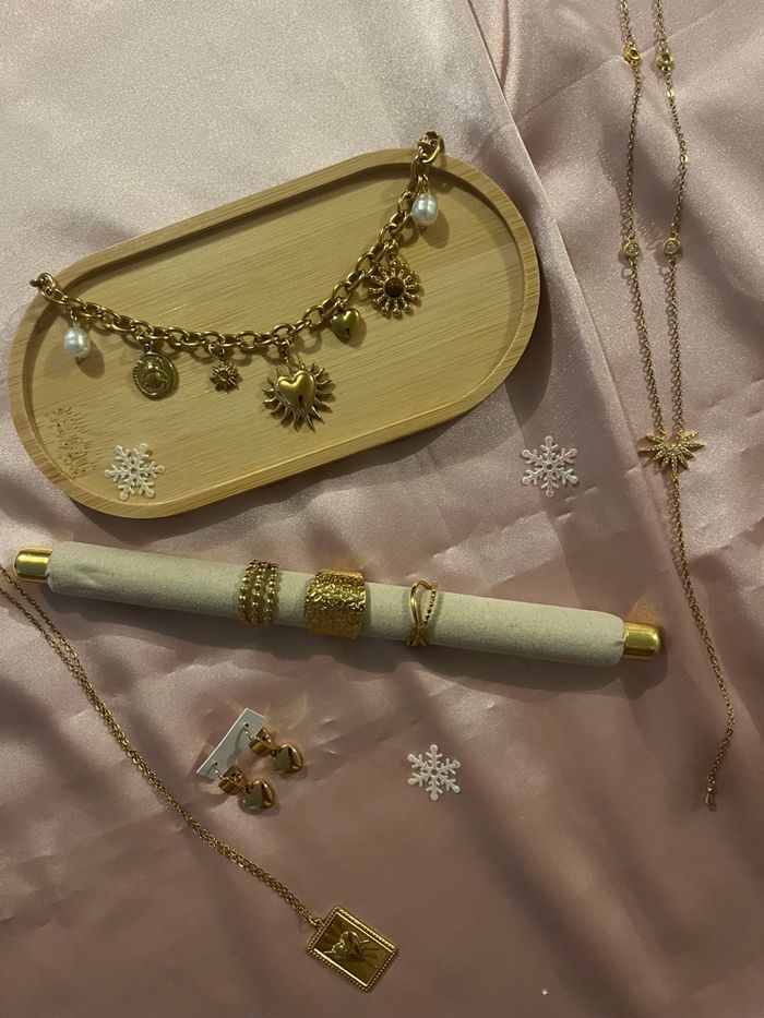 Box bijoux, parure, acier inoxydable, ajustable, fait main, tendance, collier, bagues, boucles d’oreilles - photo numéro 4