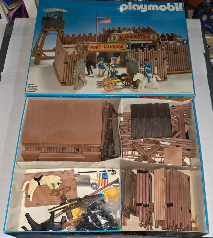 Playmobil system vintage set 3419 fort randall en boite - photo numéro 2