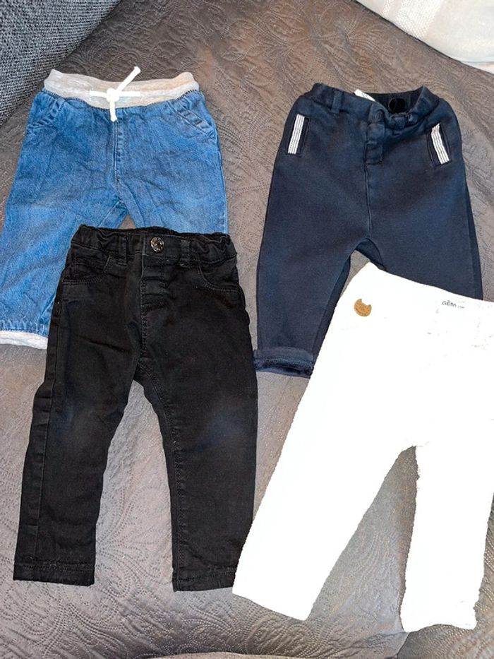Lot de 4 pantalons bébé garçon 12 mois