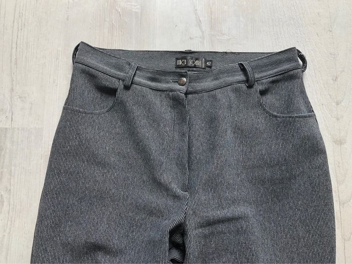 AN10- Ensemble/tailleur veste+pantalon fines rayures mia soana T42-44 peu porté - photo numéro 6
