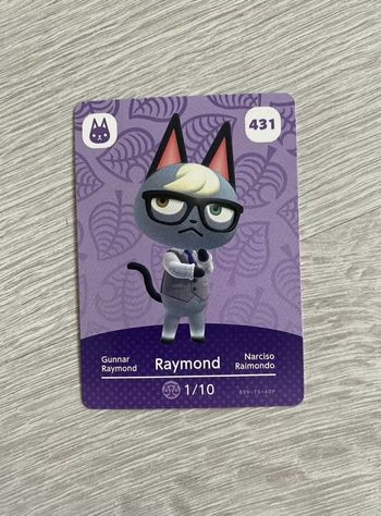 Carte Amiibo Animal Crossing Raymond 431
