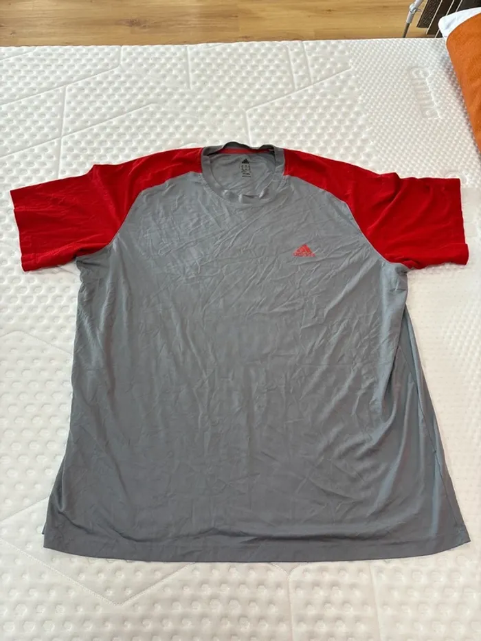 Maillot de sport pour homme Adidas taille XXL gris et rouge