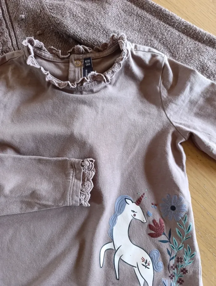 Gilet et haut Sergent Major 6 ans licorne et paillettes - photo numéro 5