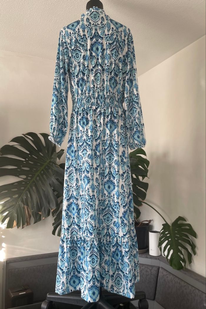 Robe longue imprimé bleu – Bonprix – Taille 42/44 (neuve sans étiquette) - photo numéro 7