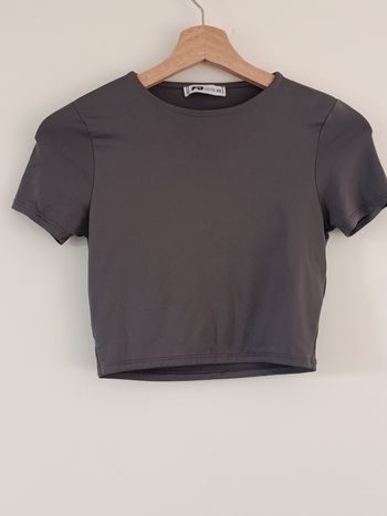 T-shirt court gris foncé taille XS 