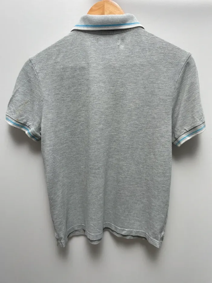 Diadora sport tennis vintage grey blue polo Mens S - photo numéro 6