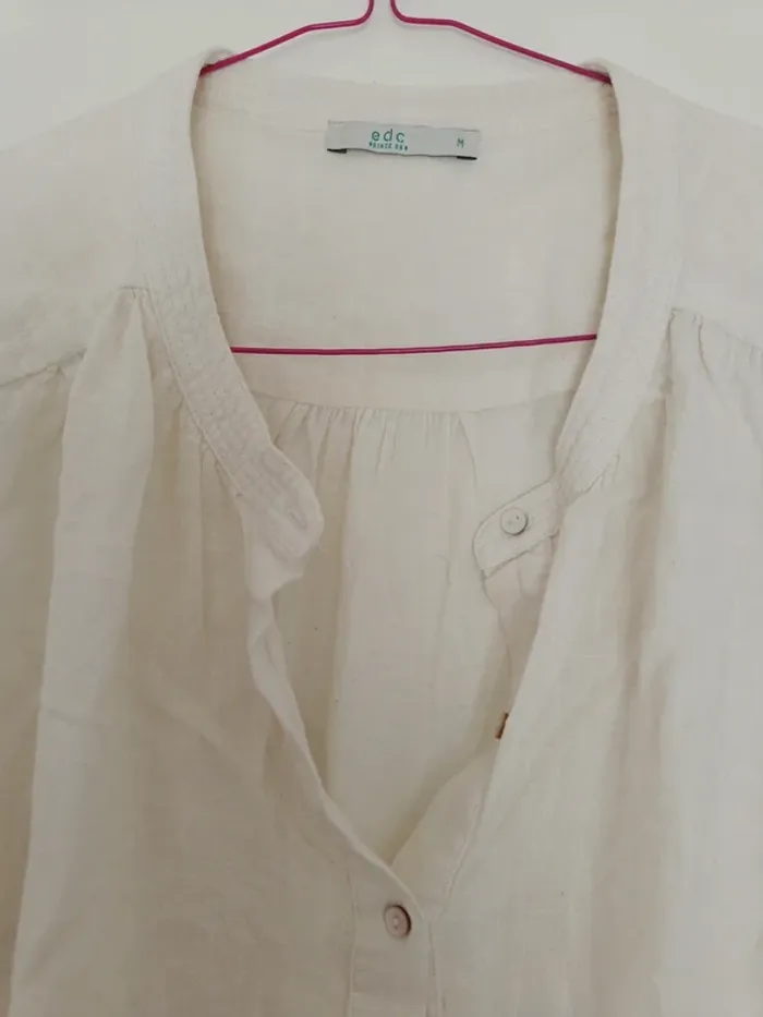 Chemise sans manches EDC Esprit T.M blanc cassé - photo numéro 2
