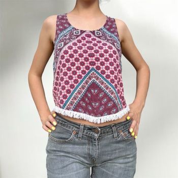 Débardeur ethnique à franges