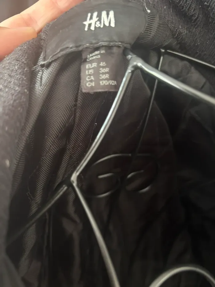Veste noire H&M style motard - Taille 46 / 36R - photo numéro 5