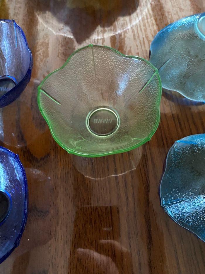 set 5 coupes/coupelles/bols à snack, vintage français 1980-1990, - photo numéro 3