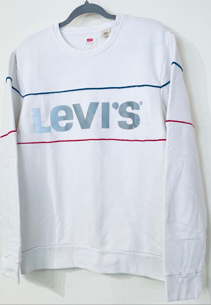 SWEAT-Shirt Blanc Manches Longues Levi’s Homme Taille L /40 Levi’s - photo numéro 2