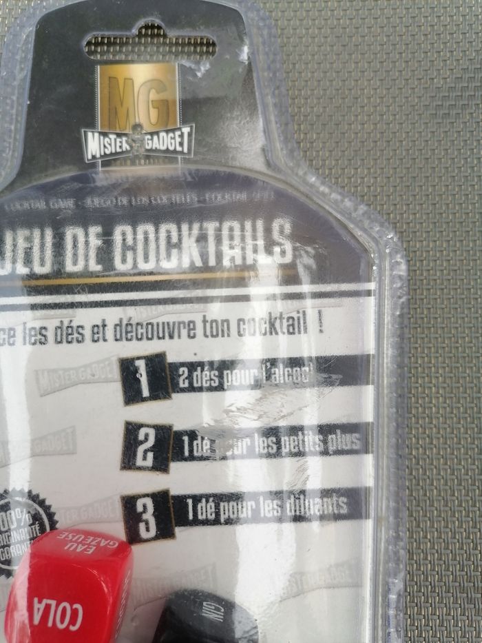 Jeu de dés cocktails Mister Gadget / Neuf dans son emballage - photo numéro 2