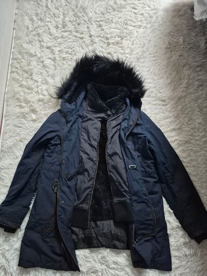 Manteau One Step bleu marine - Taille 44 - Très bon état - photo numéro 7