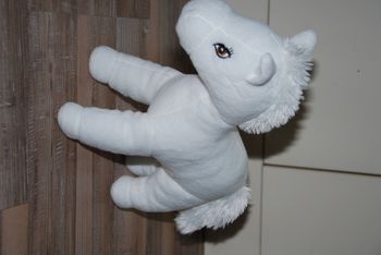 doudou blanc sandy peluche cheval