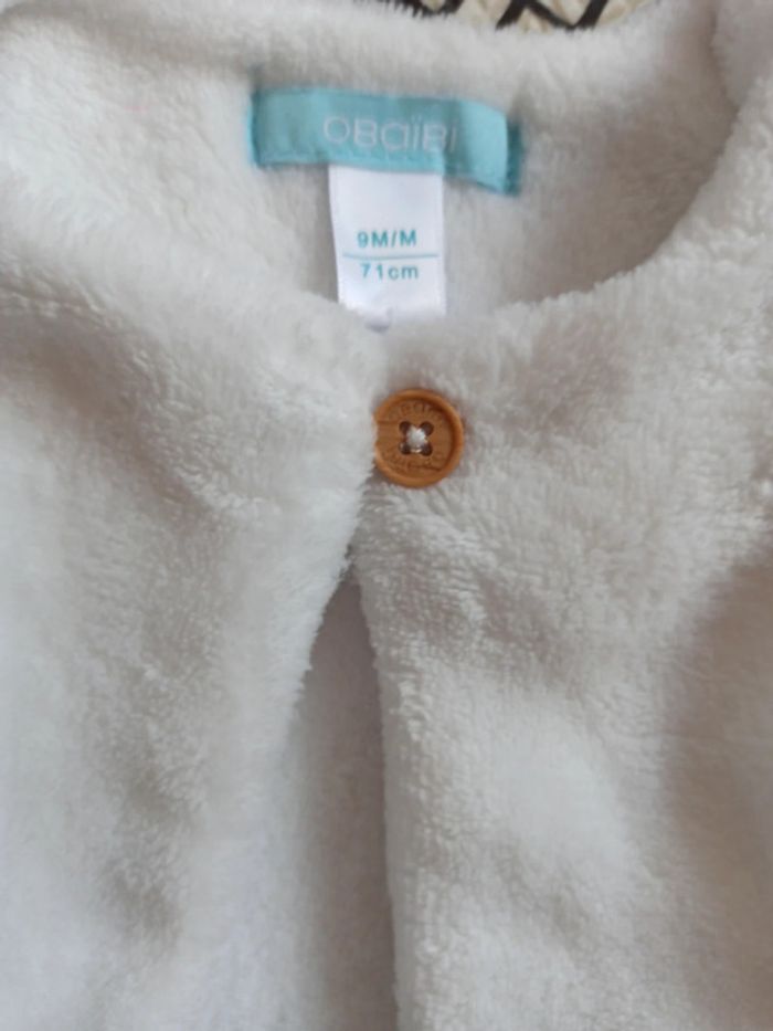 Gilet blanc sans manche moumoute - photo numéro 2
