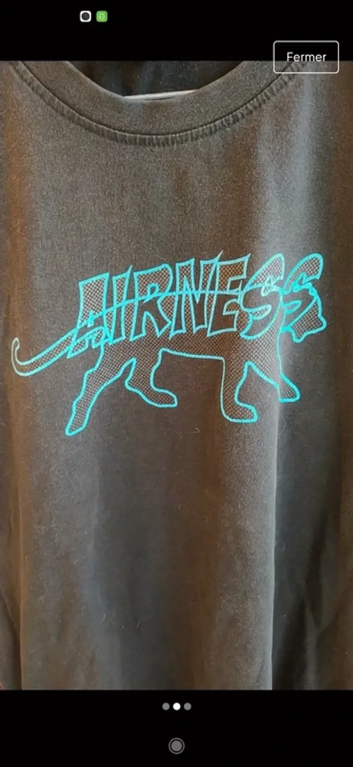 T-shirt Airness 14 ans noir et bleu - photo numéro 2