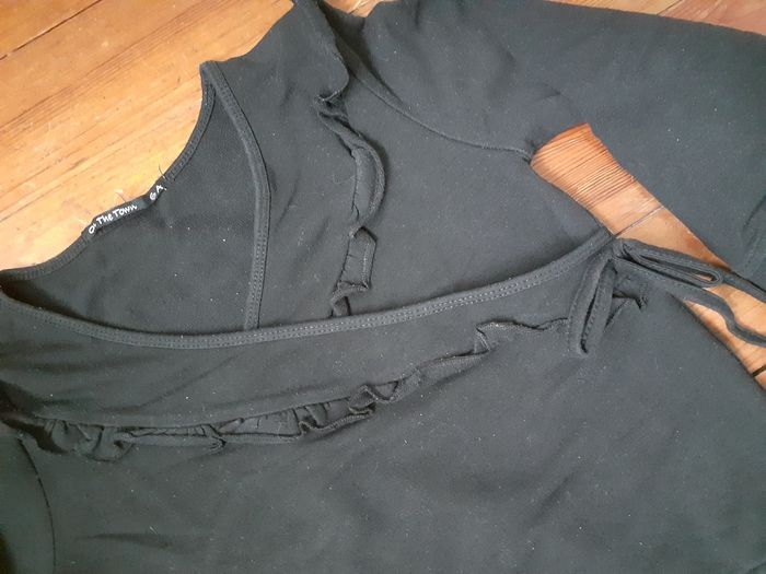 Sweet noir effet cache cœur motif nœud en strass noir - photo numéro 2