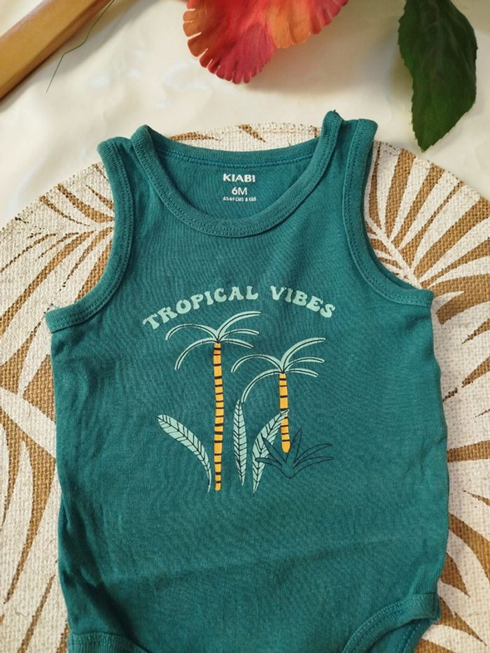 Barboteuse garçon bodies débardeur vacances 6 mois garçon - photo numéro 2
