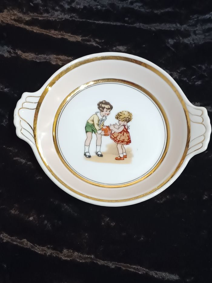 Assiette ancienne à anses - photo numéro 2