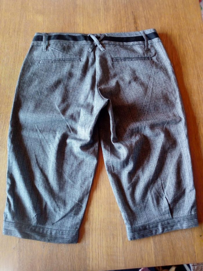 💝 -50% Bermuda pantacourt gris/argent - photo numéro 2