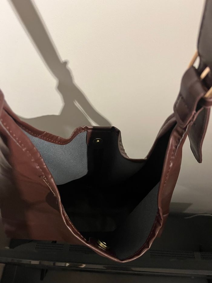 sac à main marron vintage - photo numéro 3