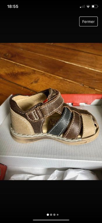 Sandales en cuir - Taille 19 - Citrouille et Compagnie