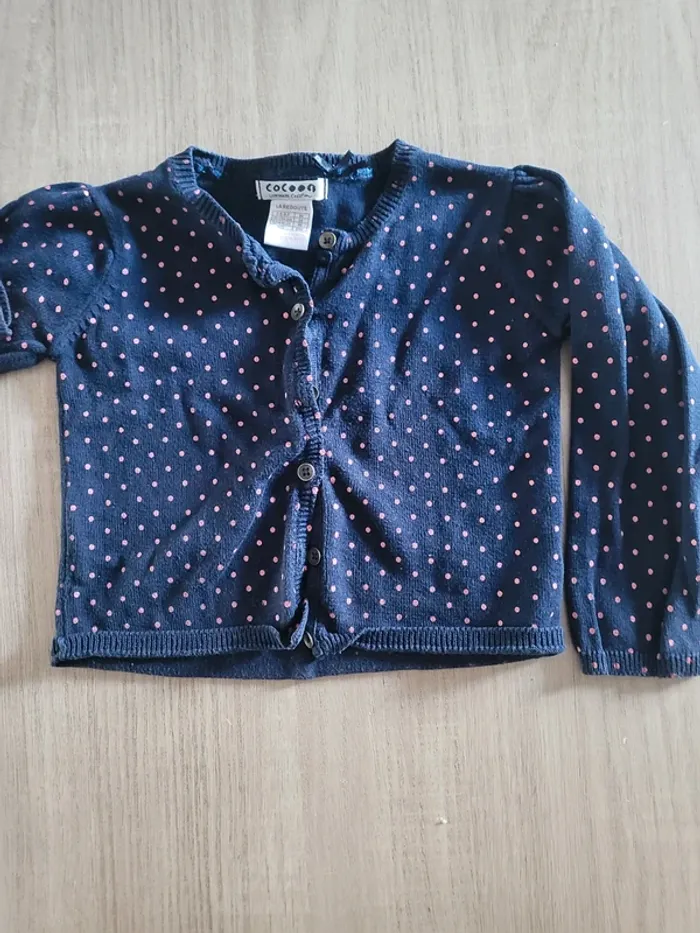 Gilet fin 24 mois bleu marine