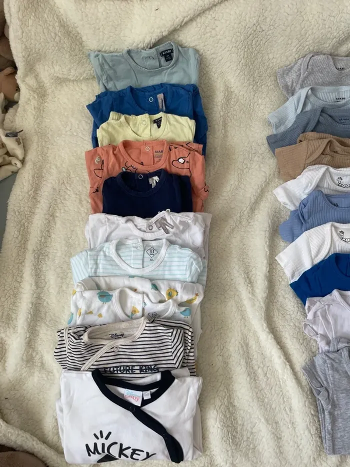 lots pyjamas + bodies manches courte bébé - photo numéro 3