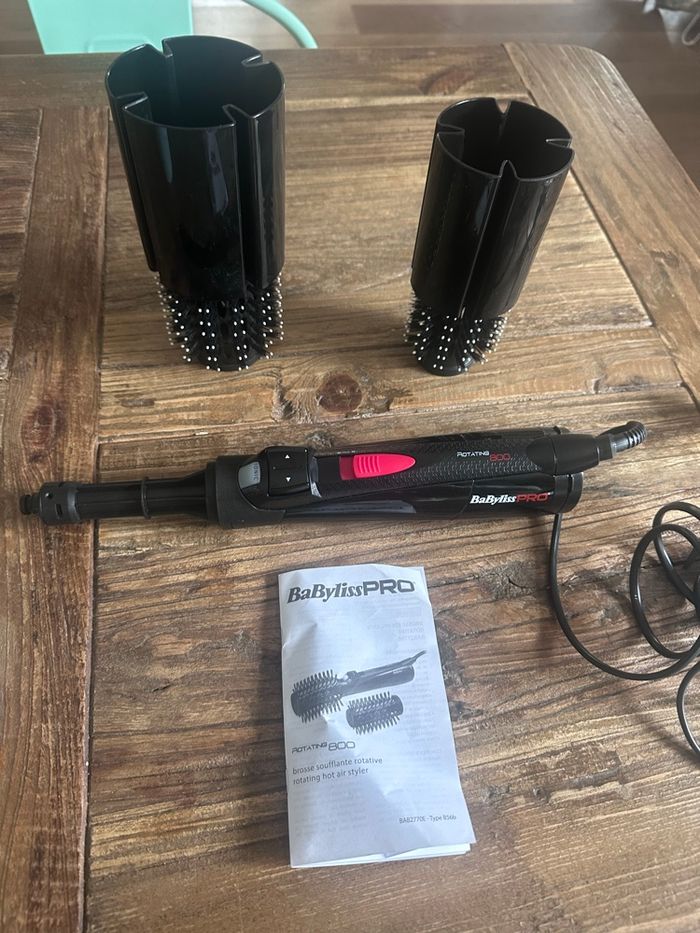 Brosse soufflante rotative Babyliss ROTATING 800 - 2 têtes et notices