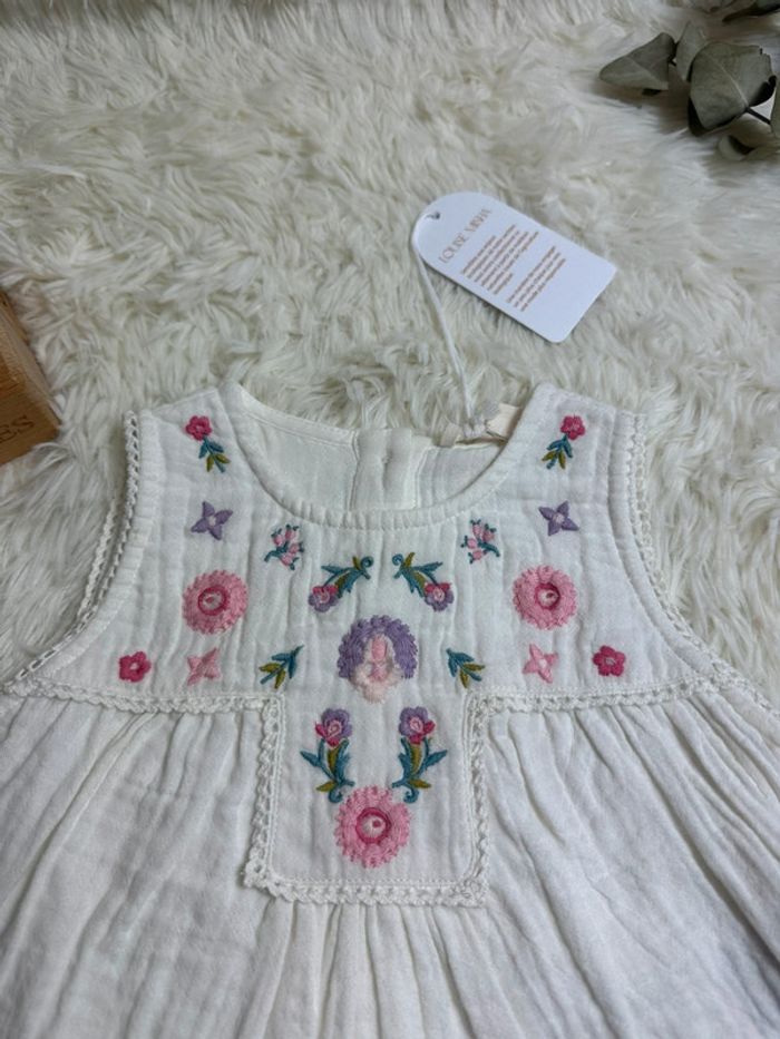 Haut gaze de coton blanc Louise Misha taille 12 mois - photo numéro 2