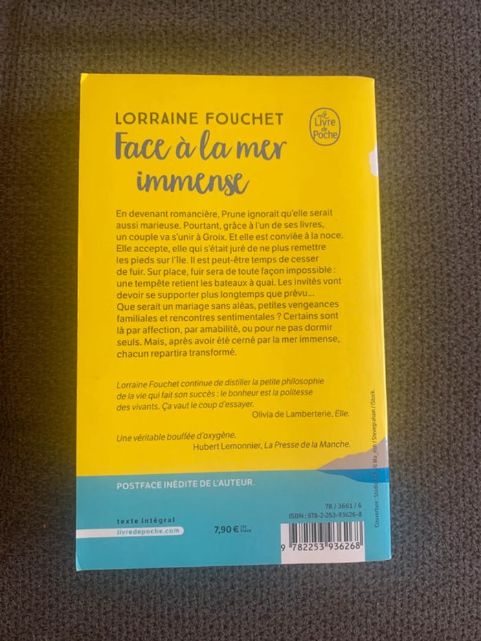 Livre face à la mer immense Lorraine Fouchet - photo numéro 2