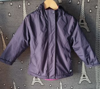 Manteau imperméable à capuche intérieur polaire 4ans