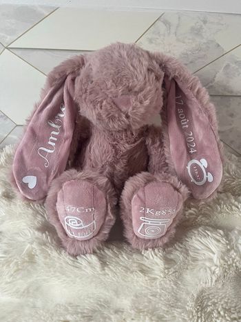 Lapin peluche personnalisée