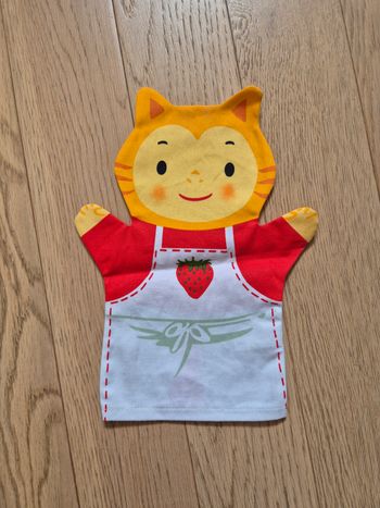 Marionnette cuisinier en tissu, neuve