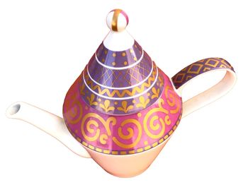 Théière porcelaine Madras by Patra fin porcelain Thailand