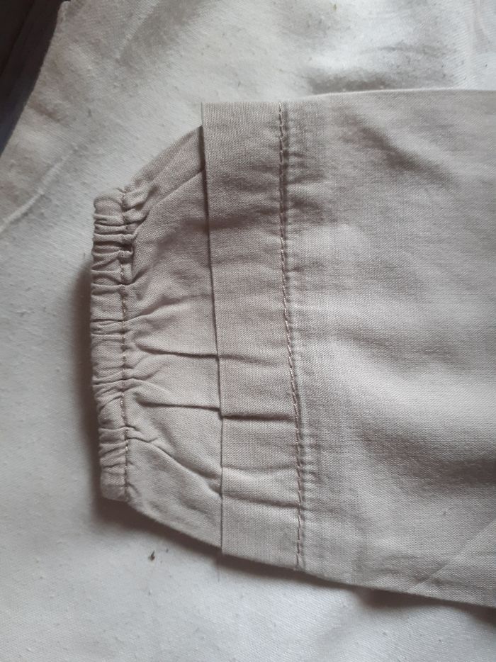 Chemise crème motif fleurs lilas - photo numéro 4