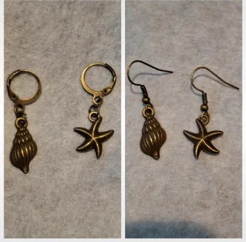 🐚 Boucles d’oreilles coquillage & étoile de mer – Attaches au choix 🌊