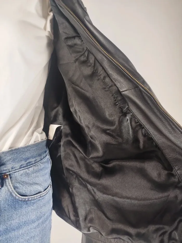 Veste en Cuir femme L > XXL parfait état - Cuir véritable très bonne qualité A269 - photo numéro 3
