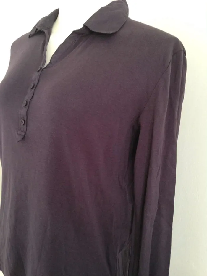 T-shirt col V chemise manches longues basic 40 Autre ton - photo numéro 4